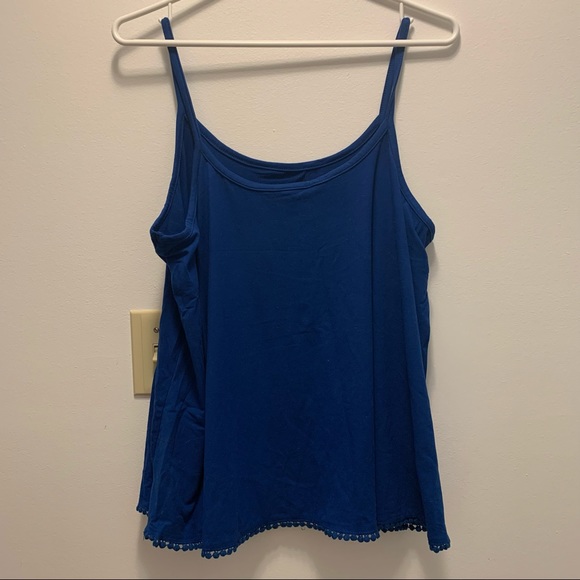 Super Skin soft Oversized Camisole Royal Blue Tank - Picture 2 of 3